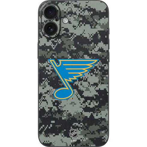 NHL St. Louis Blues Camo iPhone 16 Plus Skin